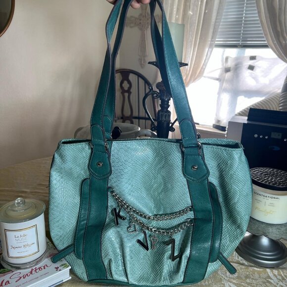 Y2k Kathy Van Zealand Snakskin Bag - Picture 1 of 5